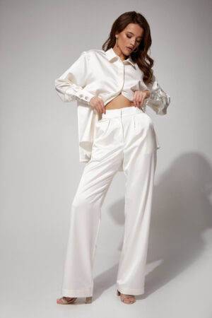 Silken Elegance Shirt & Pant Coord Set