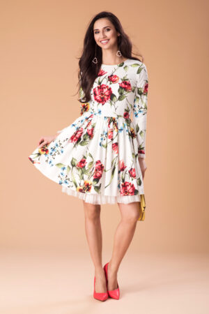 Romantic Rosebloom Waist-Fit Dress