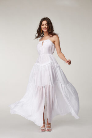 Summer Breeze Waist-Strap Midi Dress