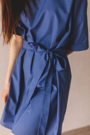 Blue Breeze Belted Chic Dress
